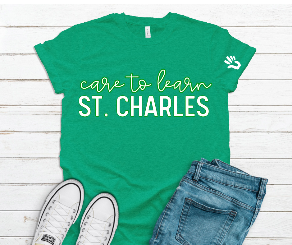 Care To Learn Script H. Kelly Green Tee