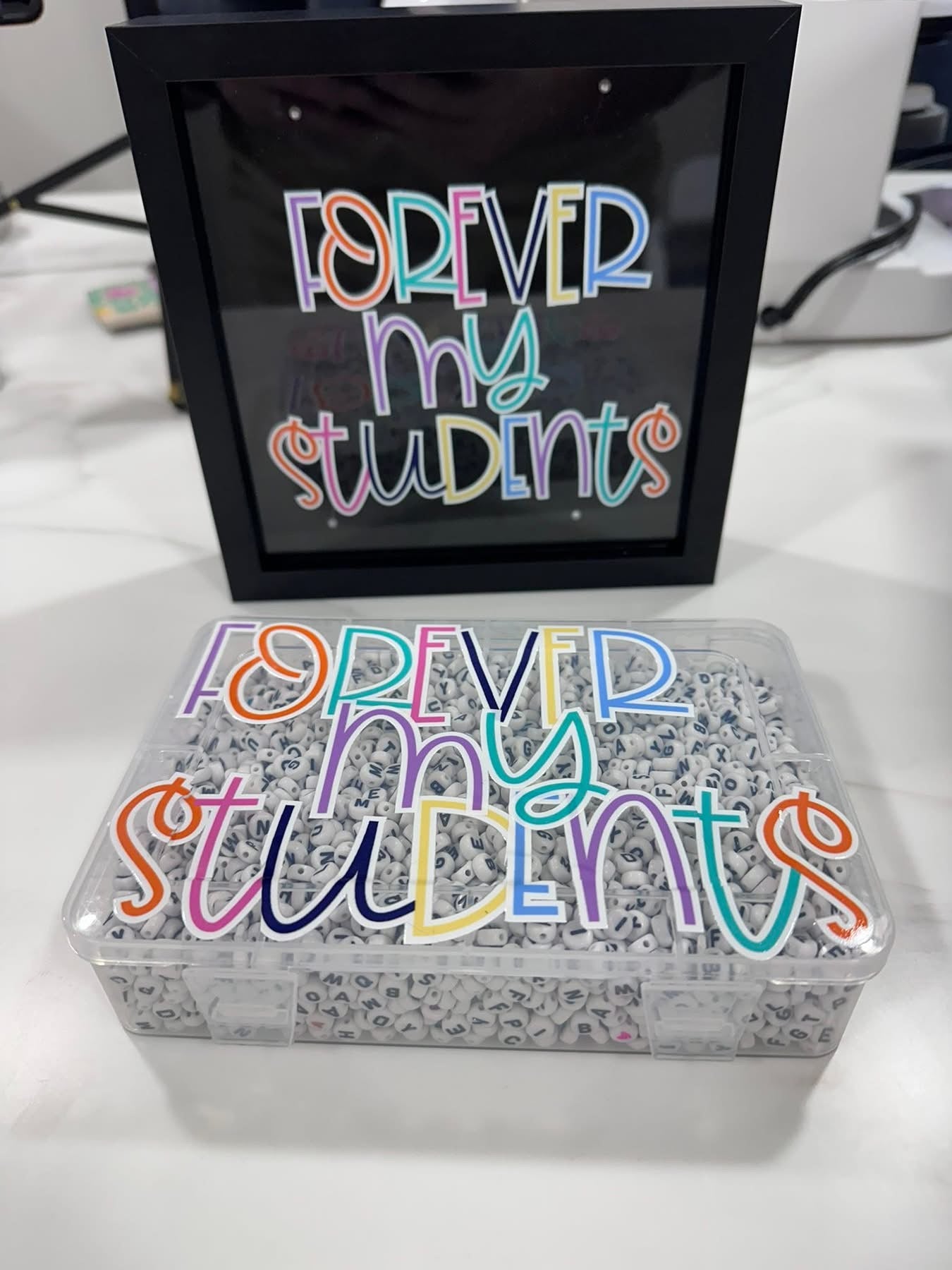 “Forever My Students” Personalized Shadow Box – Teacher Keepsake