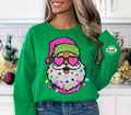 Santa Bright Faux Sequin Crewneck