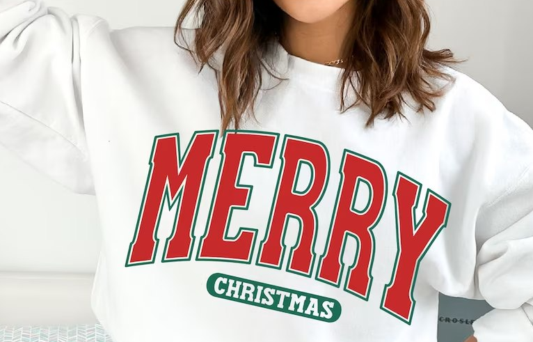 Merry Christmas Varisty Crewneck