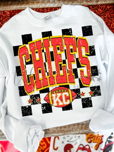 Checkered Chiefs Crewneck