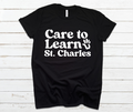 Care To Learn Retro Black Tee
