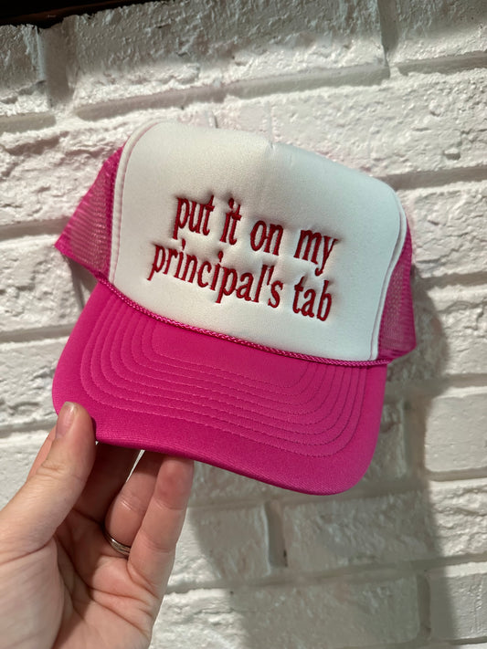 Principal’s Tab Trucker- EMBROIDERY PREORDER