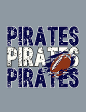 Load image into Gallery viewer, Pirates Distressed Stacked + Football
