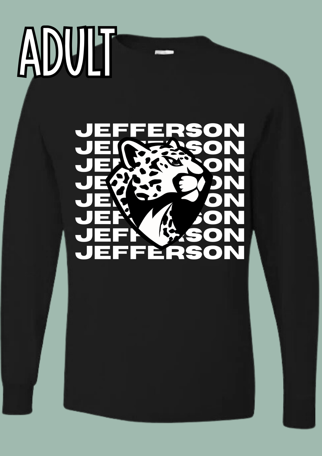 Jefferson Stacked Long Sleeve Tee- ADULT