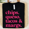 Chips Queso Tacos & Margs PINK