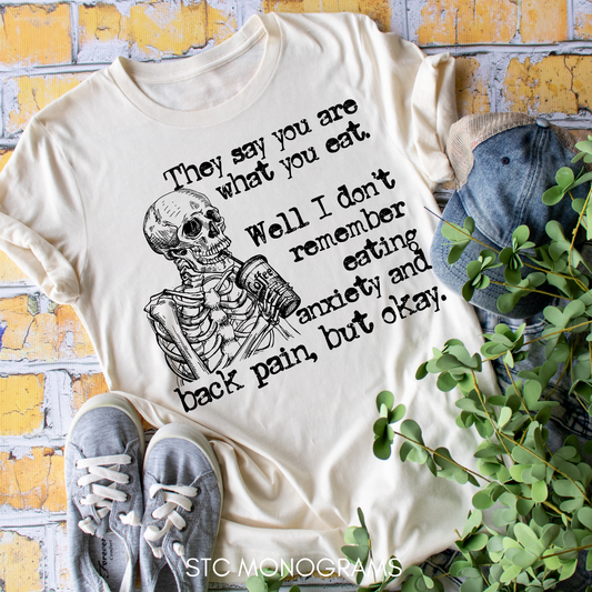 i don't remember eating back pain
