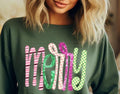 Merry Faux Applique Crewneck