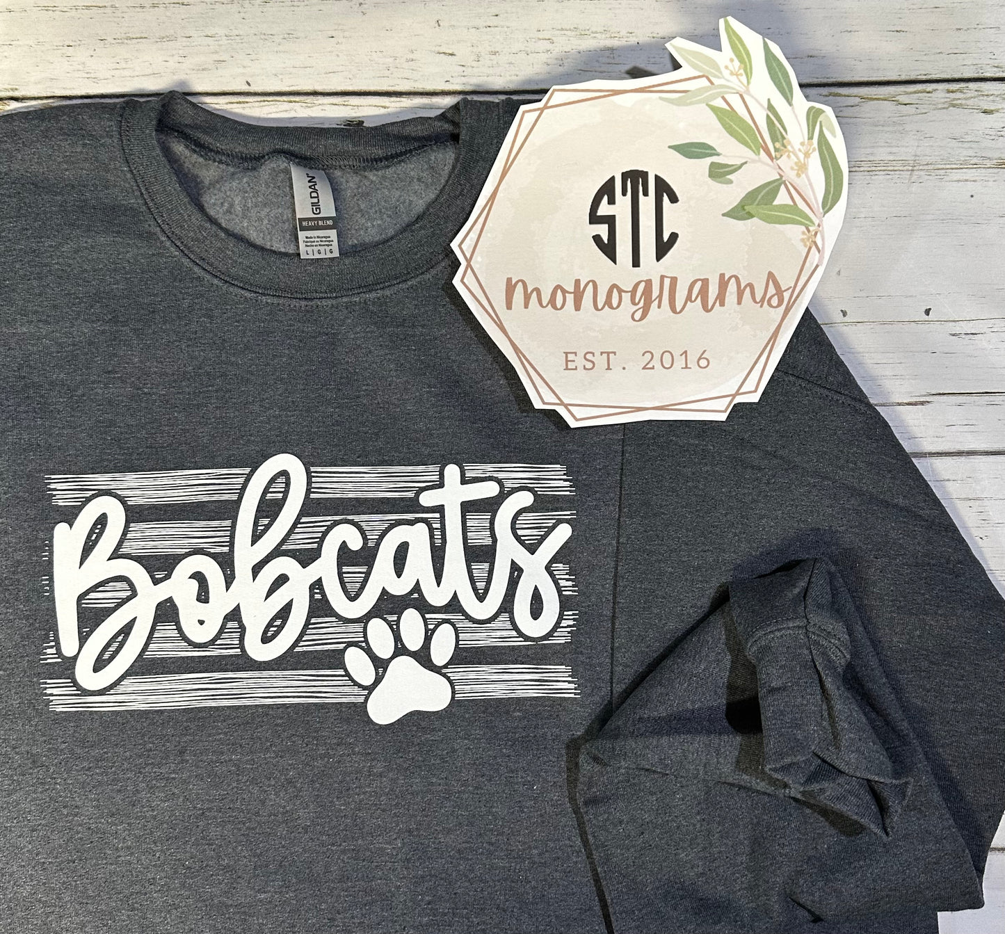 Bobcats Stripes- Crewneck Sweatshirt