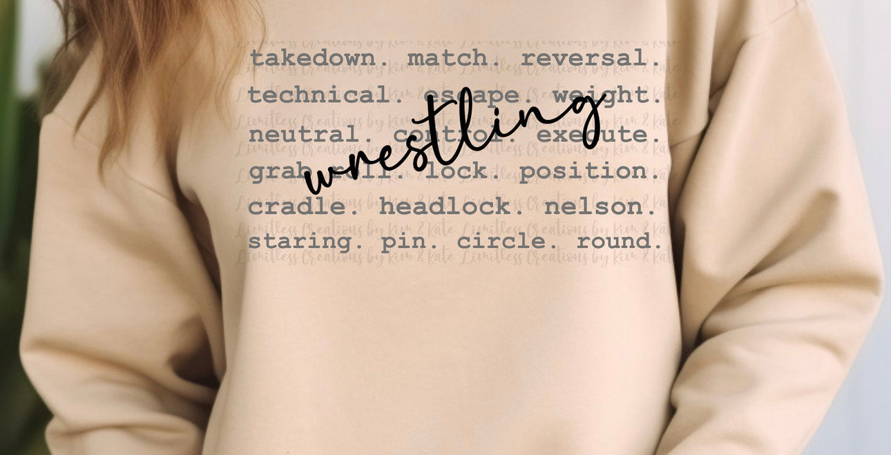 Wrestling Typography Crewneck