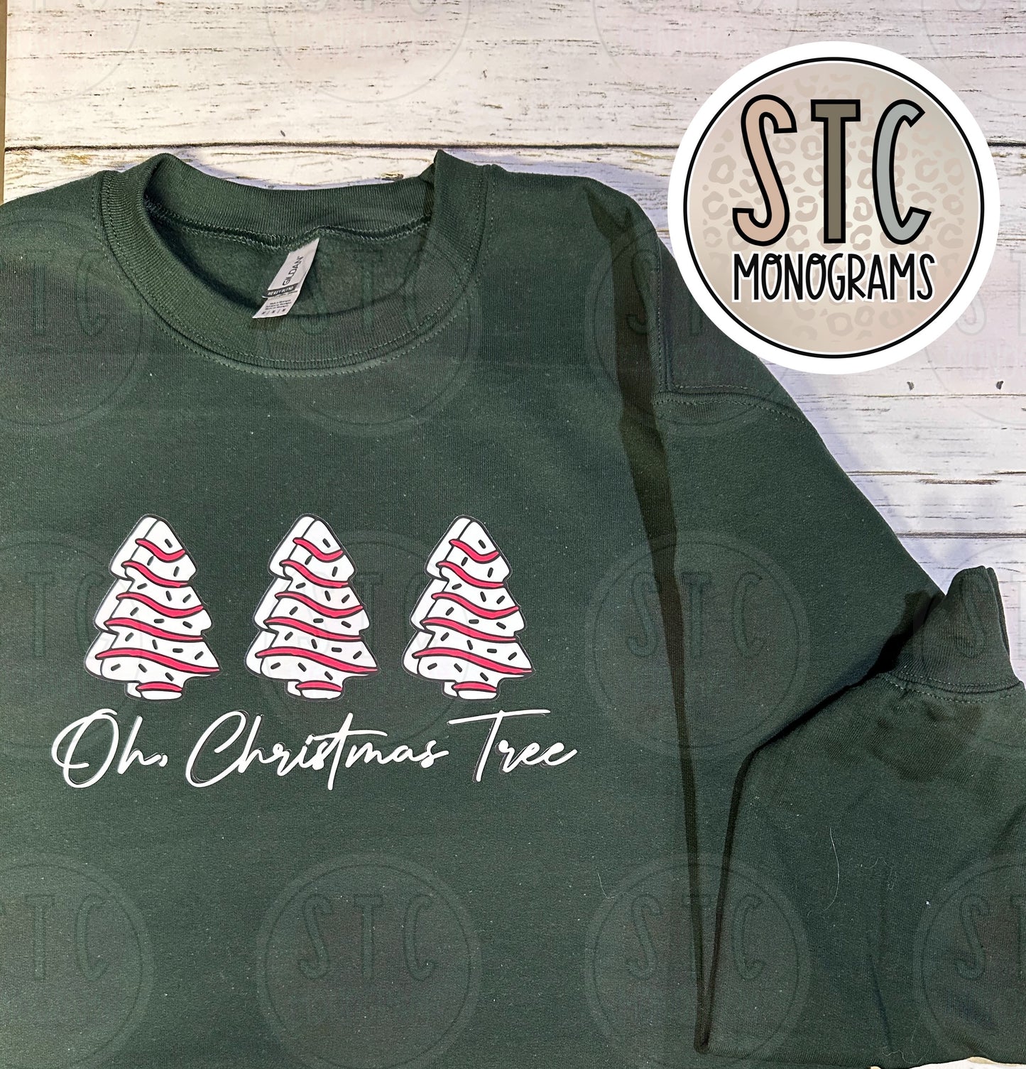 Oh Christmas Tree (Debbie Trees) Adult Crewneck