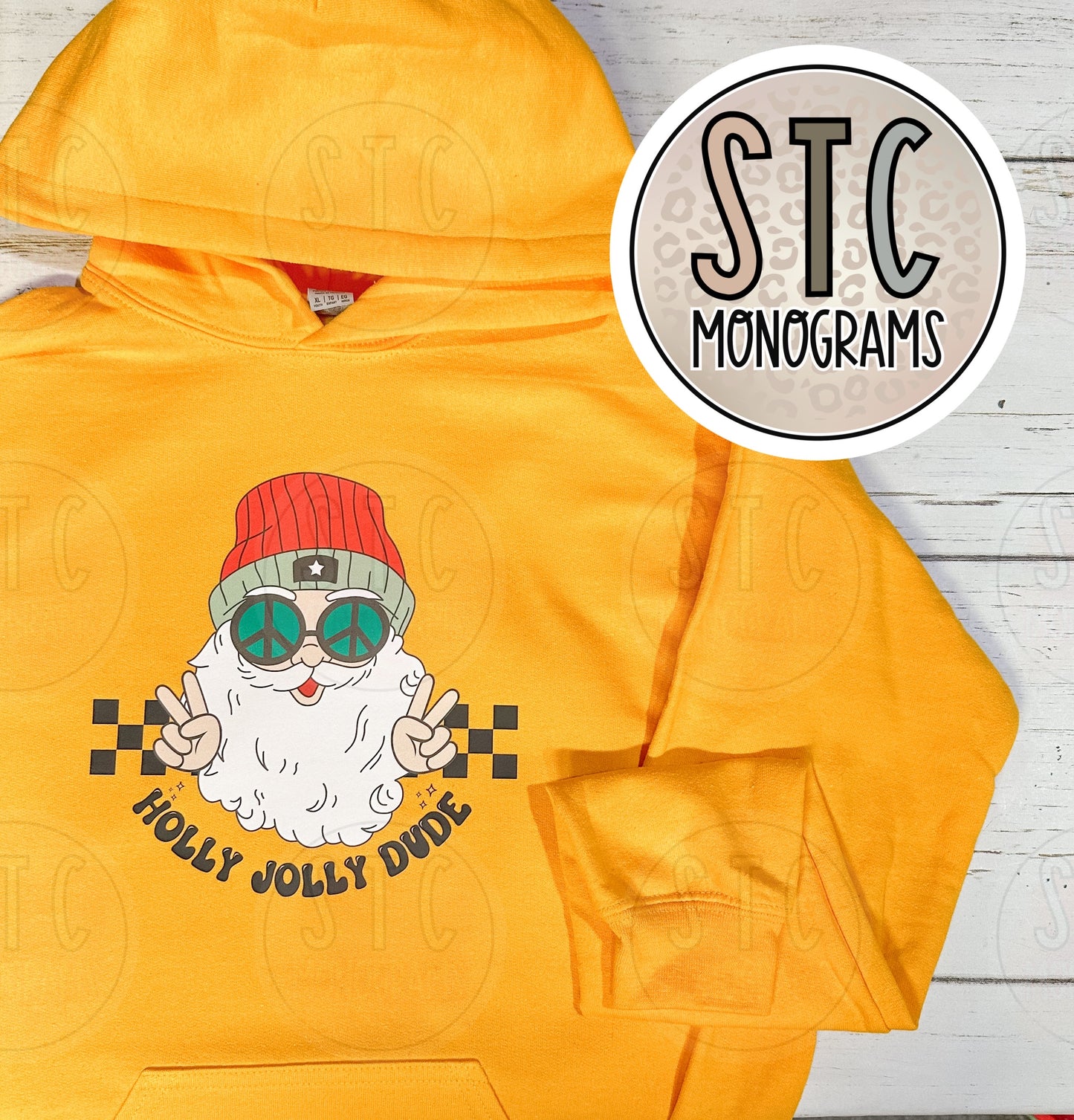 Holly Jolly Dude Youth Hoodie