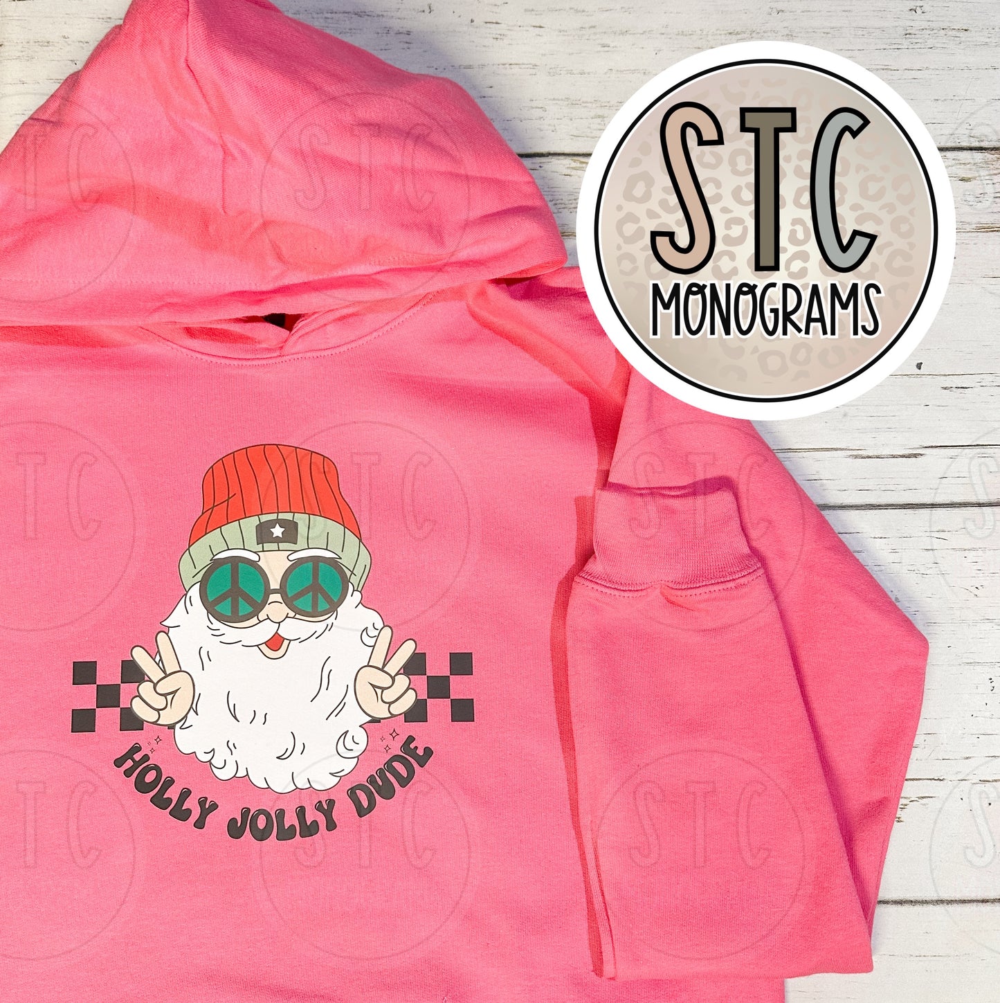 Holly Jolly Dude Youth Hoodie