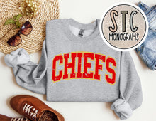 Load image into Gallery viewer, CHIEFS distressed (red+gold)
