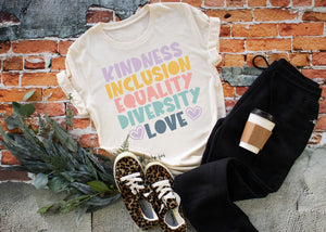 Kindness Inclusion Equality Diversity Love