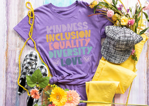 Kindness Inclusion Equality Diversity Love