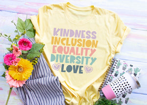 Kindness Inclusion Equality Diversity Love