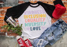 Load image into Gallery viewer, Kindness Inclusion Equality Diversity Love
