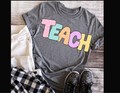 teach neon composition