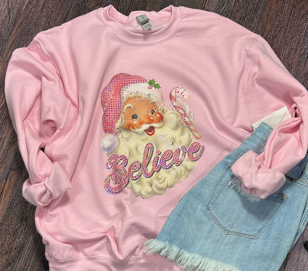 Pink Santa Crewneck
