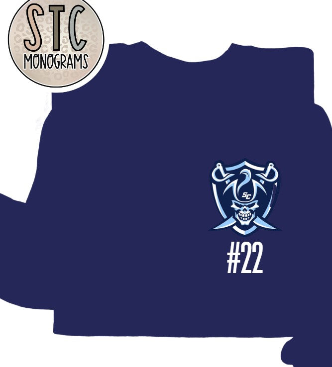 Pirate Logo Pocket Number