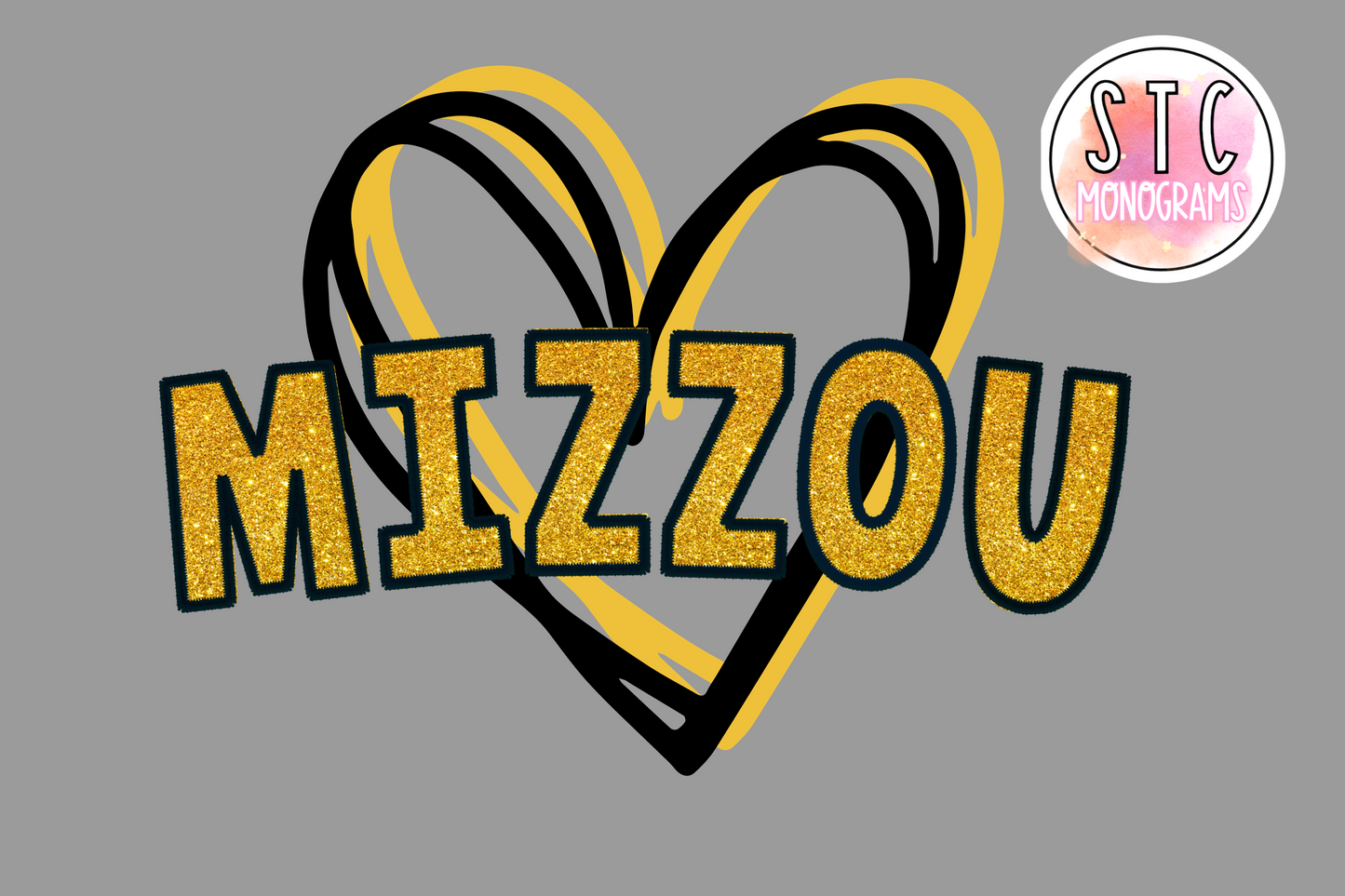 Mizzou Glitter Crewneck
