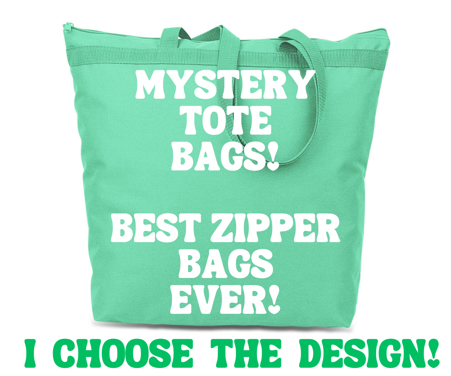 MYSTERY Large Zippered Tote