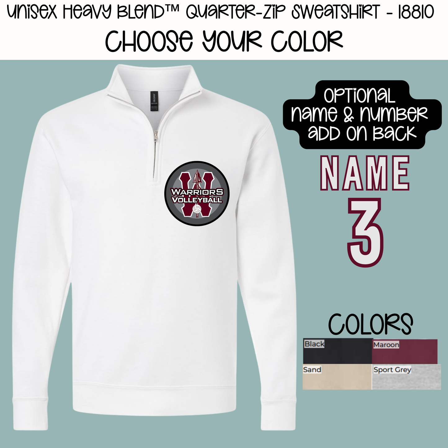 SCW Volleyball Quarter-Zip