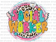Load image into Gallery viewer, Leopard Bolt SOCIAL WORKER
