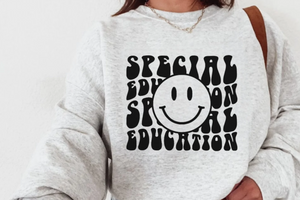 Special Education Smiley Retro