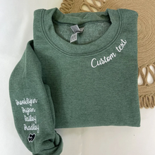 Load image into Gallery viewer, CUSTOM Curved Collar Sweatshirt (Embroidery or Vinyl)
