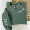 CUSTOM Curved Collar Sweatshirt (Embroidery or Vinyl)