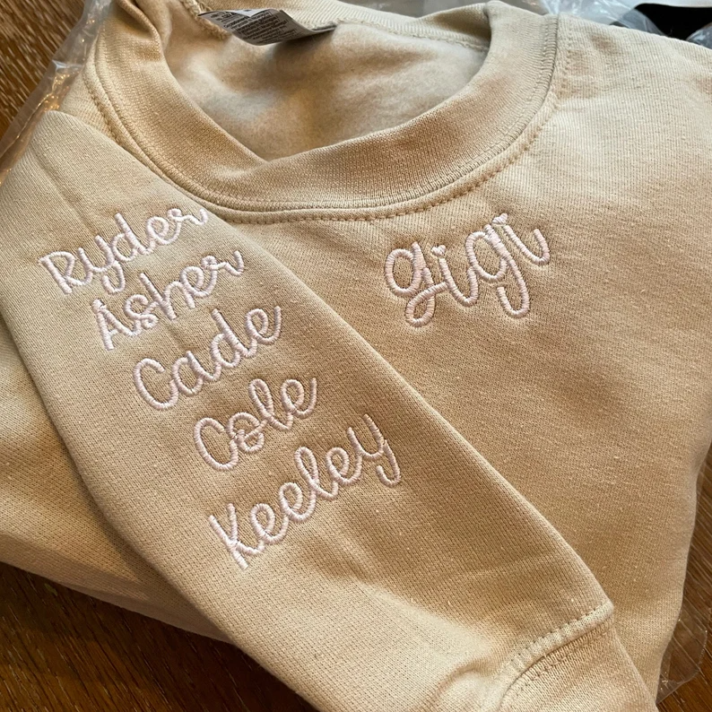 CUSTOM Curved Collar Sweatshirt (Embroidery or Vinyl)