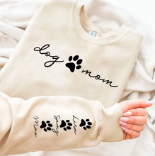 Load image into Gallery viewer, Dog Mom CUSTOM Crewneck Sweatshirt GILDAN
