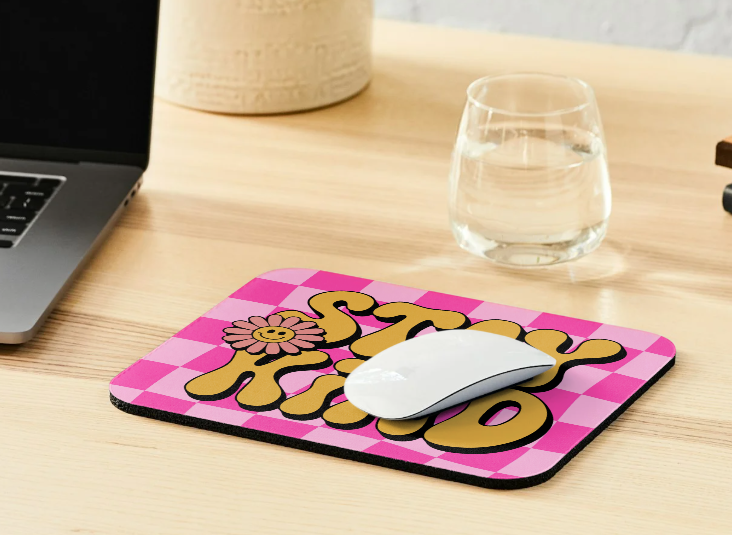 Stay Kind Retro Pink Mousepad