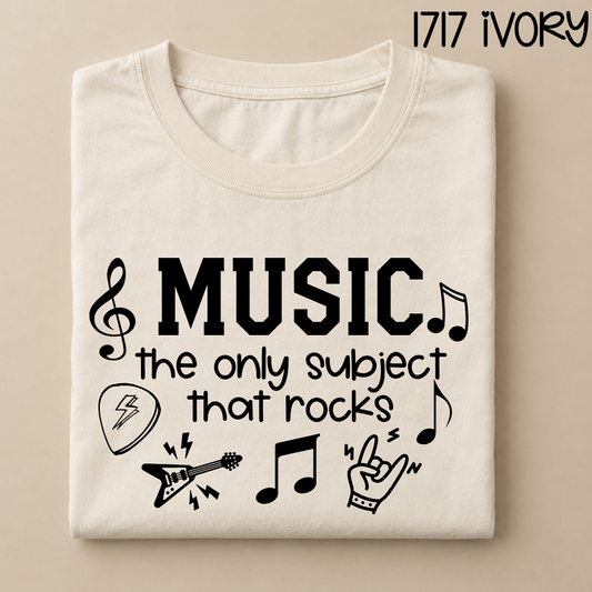 music is the only subject that rocks
