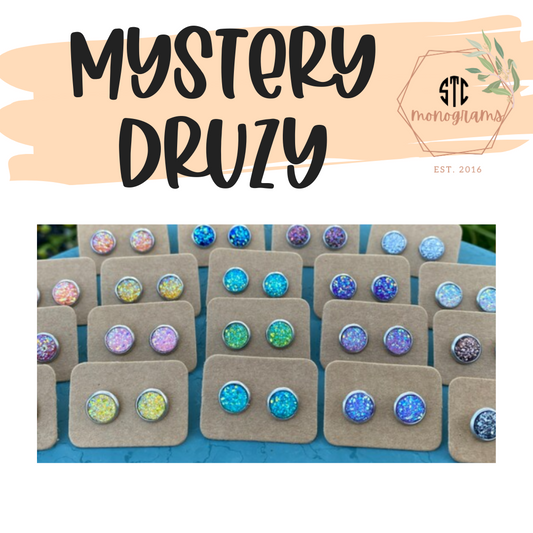 Mystery Druzy Stud Earrings