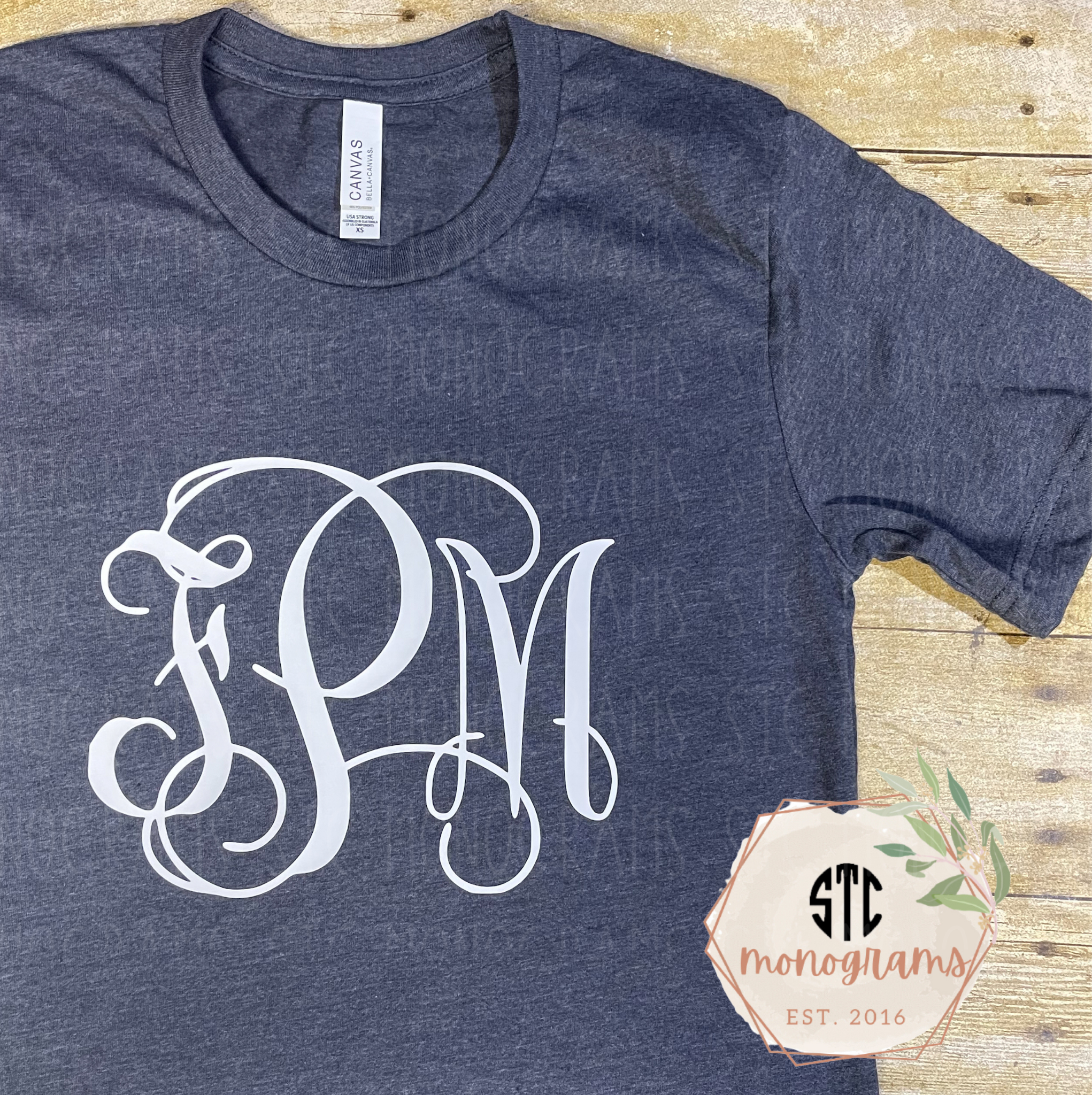 Bella + Canvas monogrammed tee