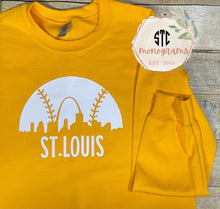 Load image into Gallery viewer, St. Louis Baseball Skyline Sweatshirt
