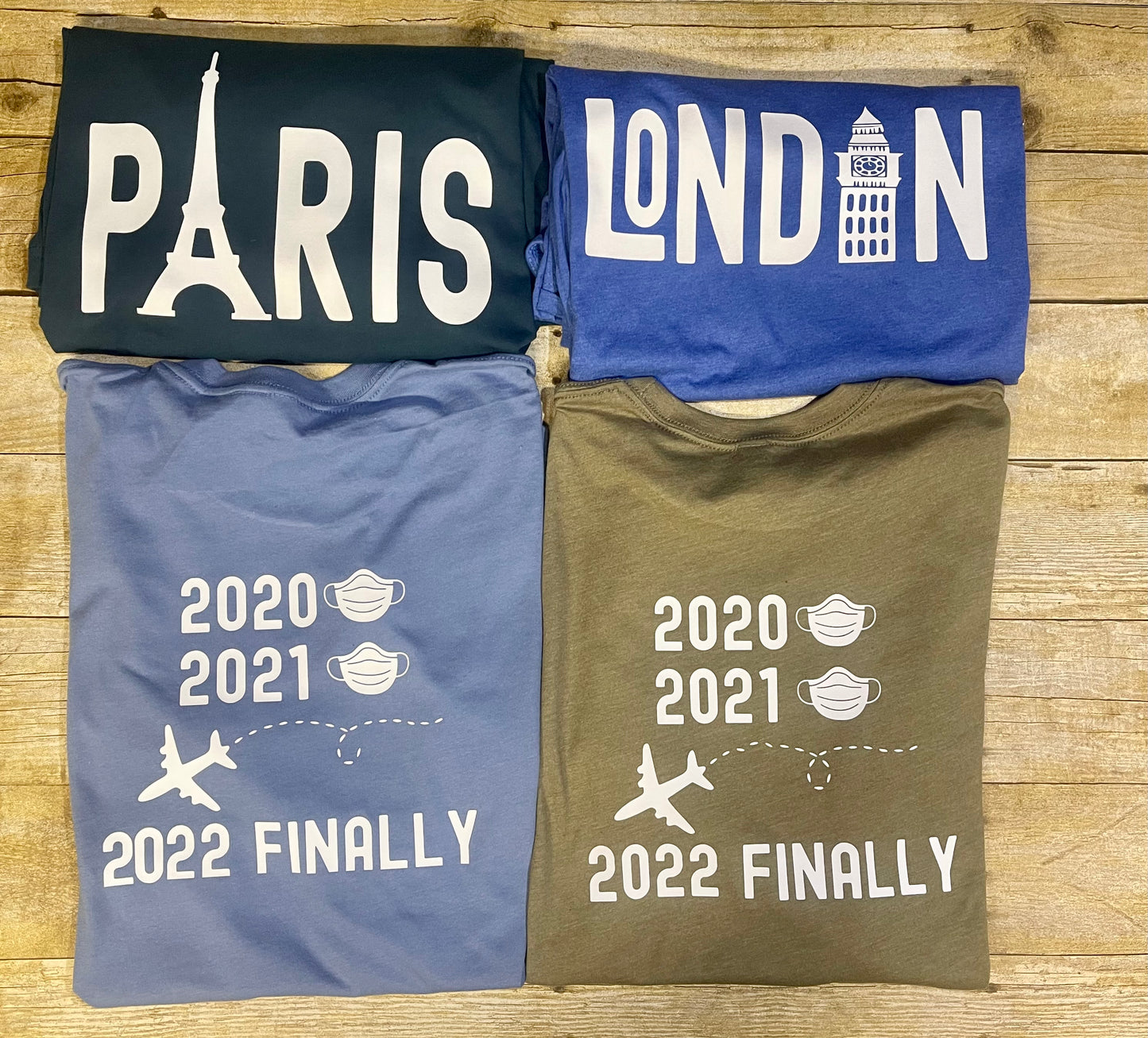 London Paris Travel Tees