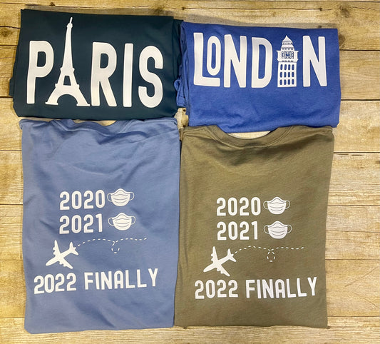 London Paris Travel Tees