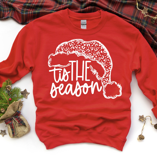 Tis the Season Leopard Hat Tee