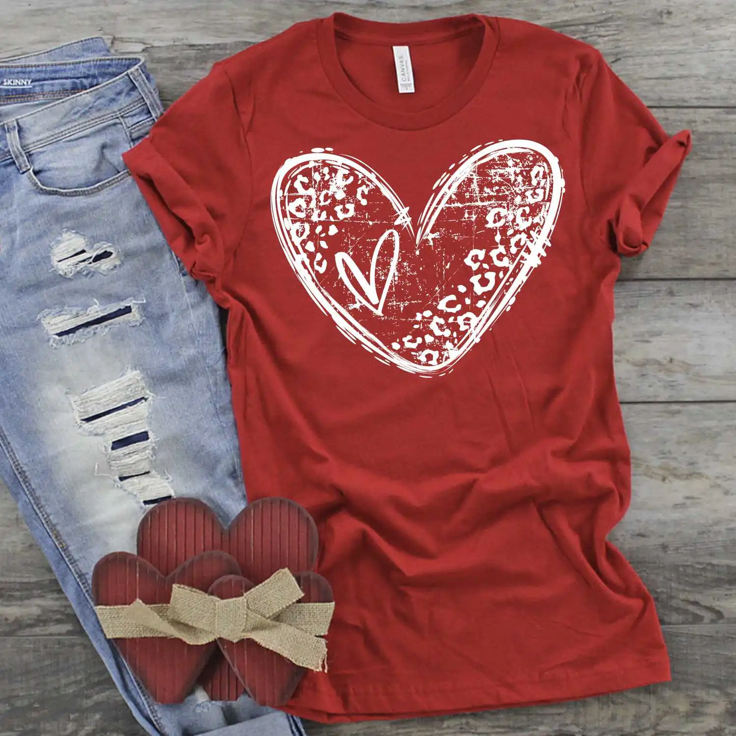 Leopard Heart (white)