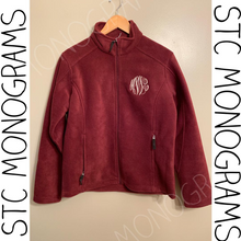 Load image into Gallery viewer, Monogrammed LADIES Fleece Jacket
